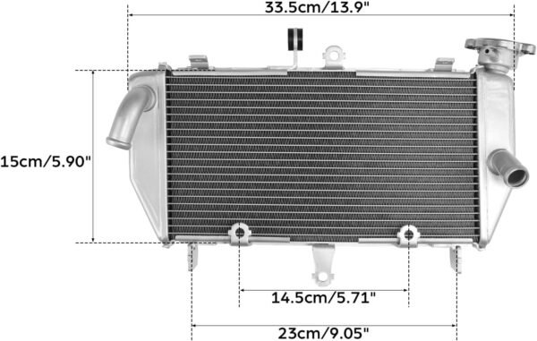 XMT-MOTO Refrigerador del motor del radiador para YAMAHA MT03 2016-2024 - Imagen 2