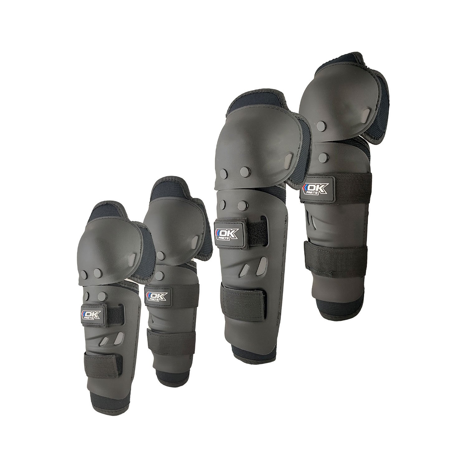 protector rodilleras y coderas dkparts hx p01 para motociclista