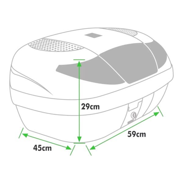 baúl smart box 45lt negro protork