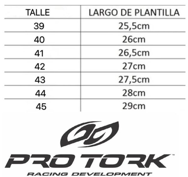 cuadro de tallas