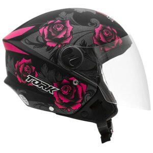 casco abierto new liberty 3 flowers protork